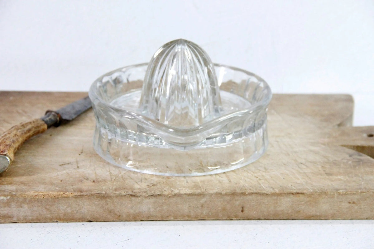 Antique Glass Juicer Sunkist Clear Hand Reamer| Large - Debra Hall Lifestyle