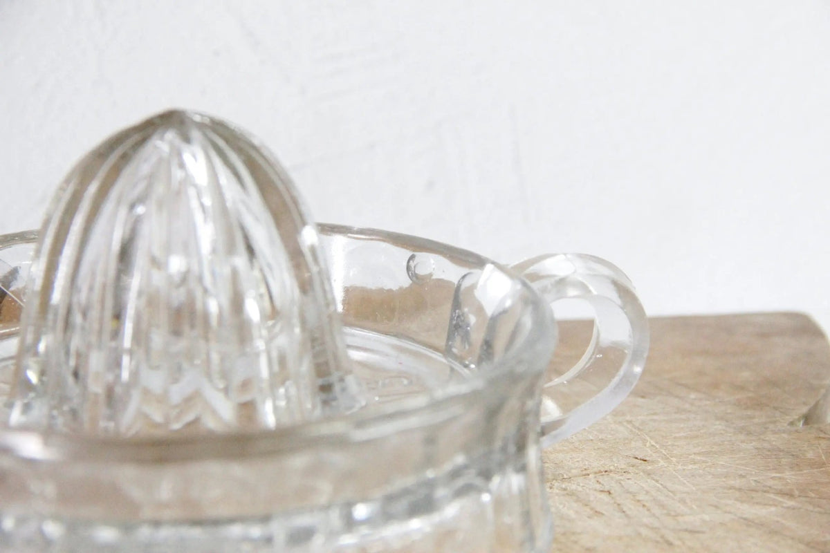 Antique Glass Juicer Sunkist Clear Hand Reamer| Large - Debra Hall Lifestyle