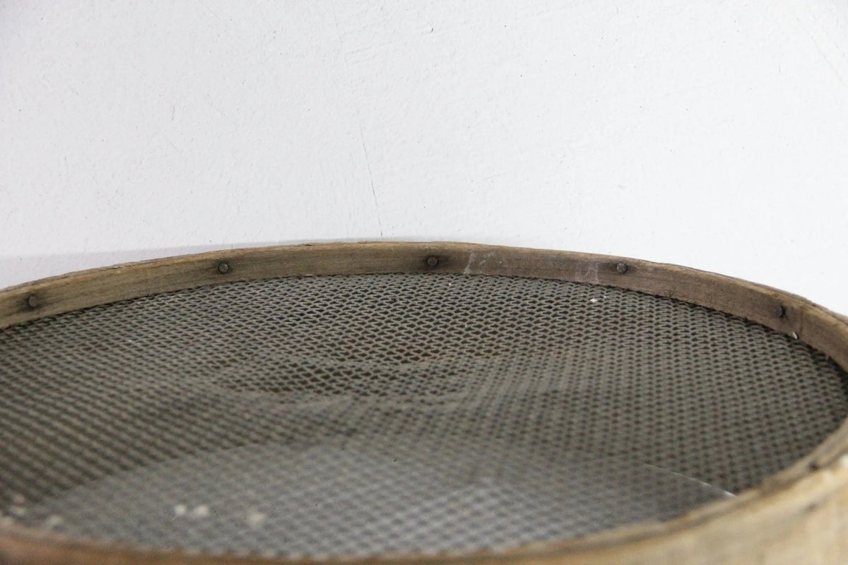 Antique Grain Sifter | French Bentwood Flour Sieve XL - Debra Hall Lifestyle