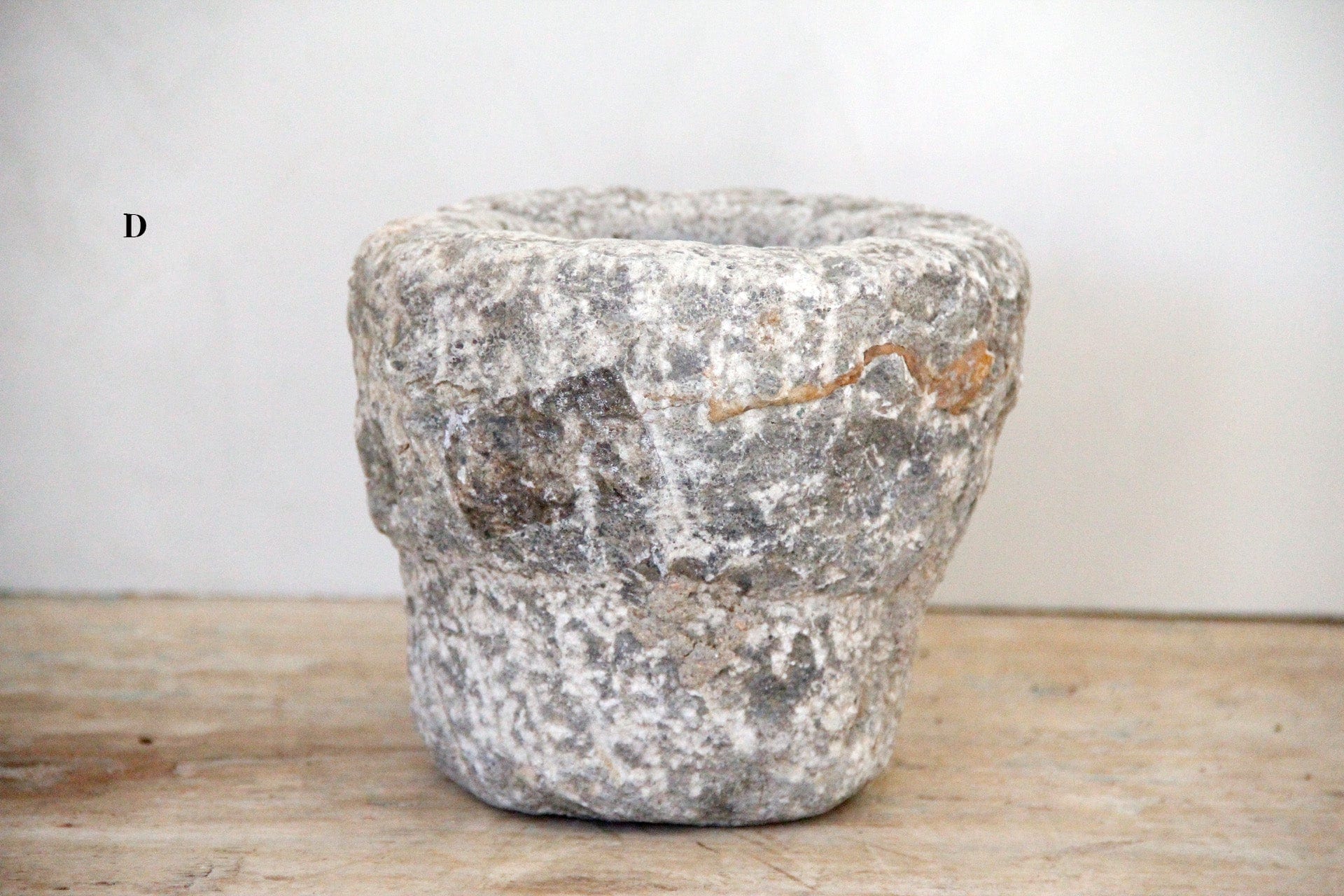 Antique Stone Bowl D | Garlic Mortar