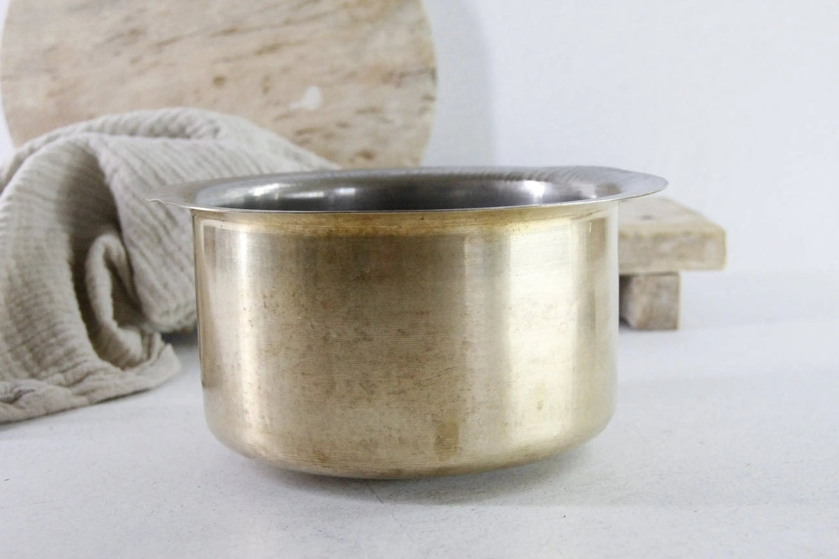 Antique Indian Brass Cook Pot Hand Made Vessel - Debra Hall Lifestyle