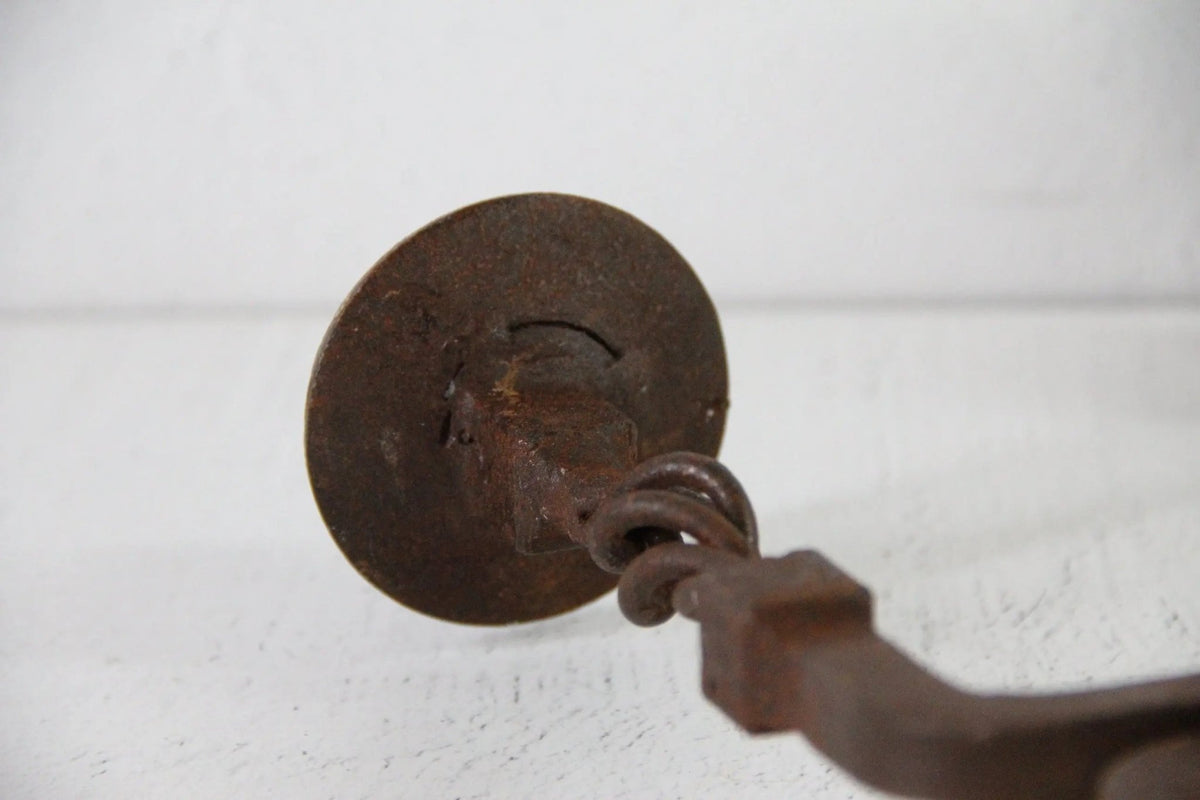 Antique Iron Candelabra | Large Rustic Three Arm - Debra Hall Lifestyle