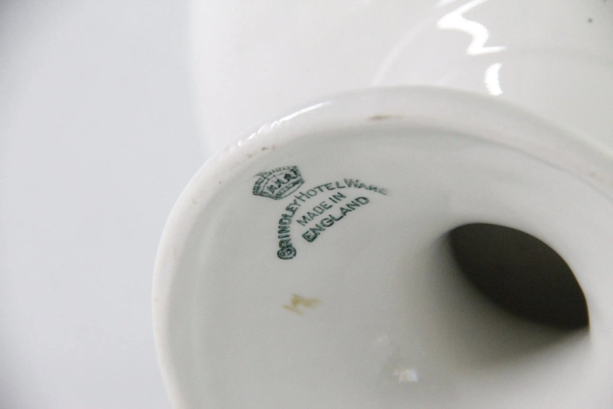 Antique Ironstone Compote | English White Hotel Ware - Debra Hall Lifestyle
