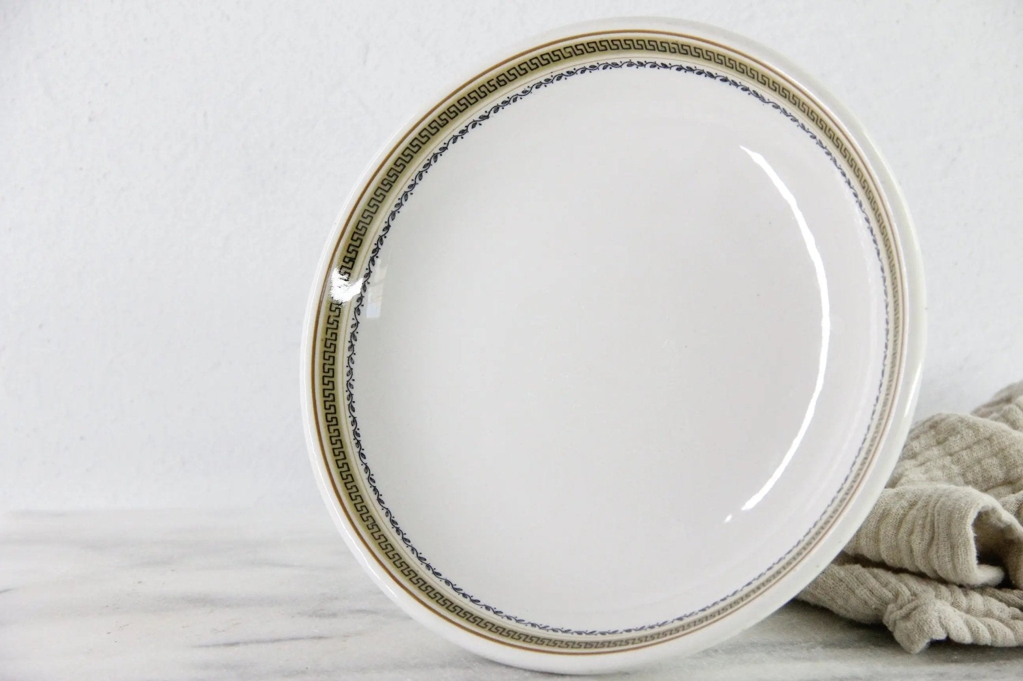 Antique Ironstone Compote | English White Hotel Ware - Debra Hall Lifestyle