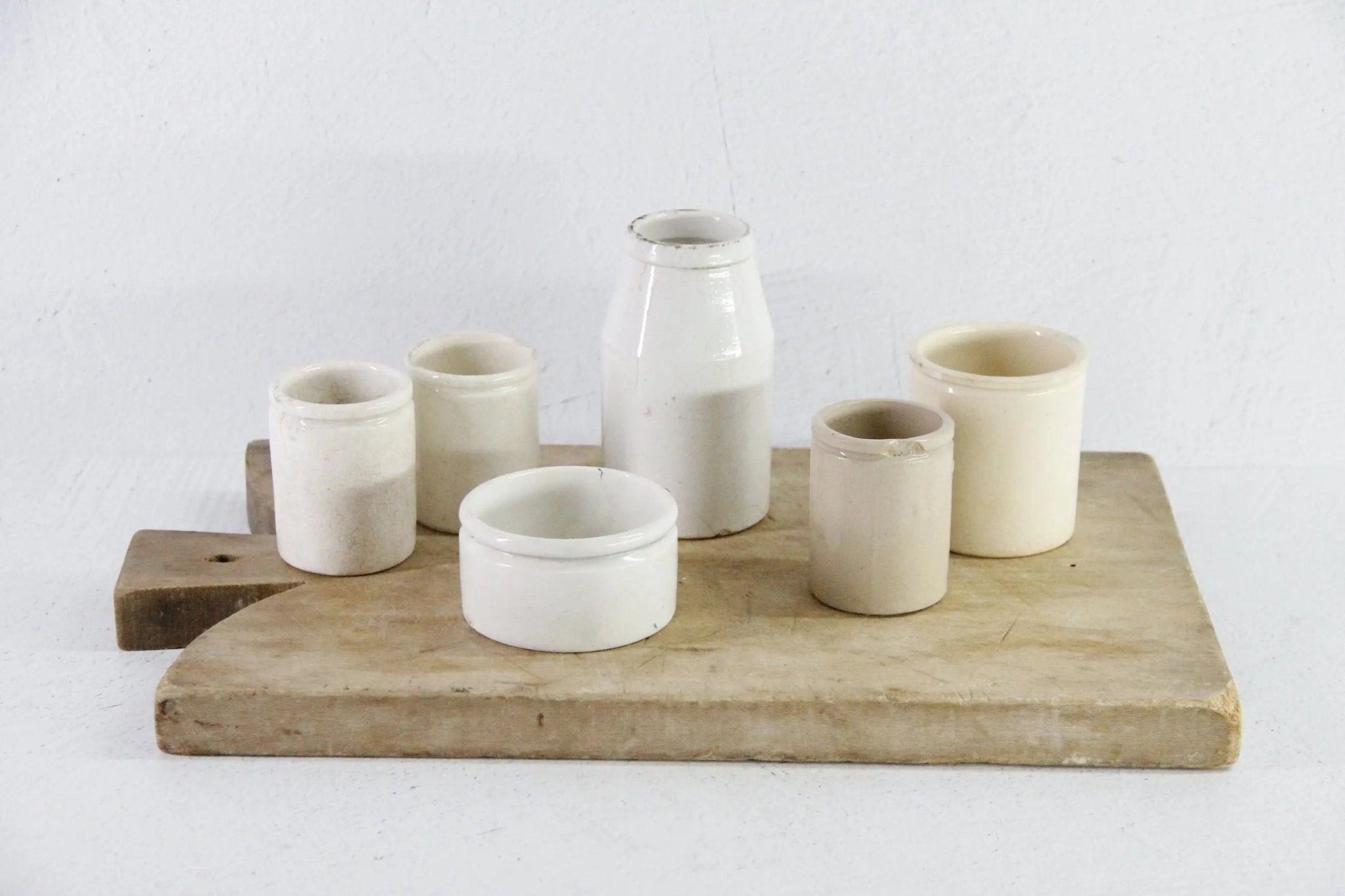 Antique Ironstone Pot | Assorted Stoneware Cream & Food Crock - Debra Hall Lifestyle