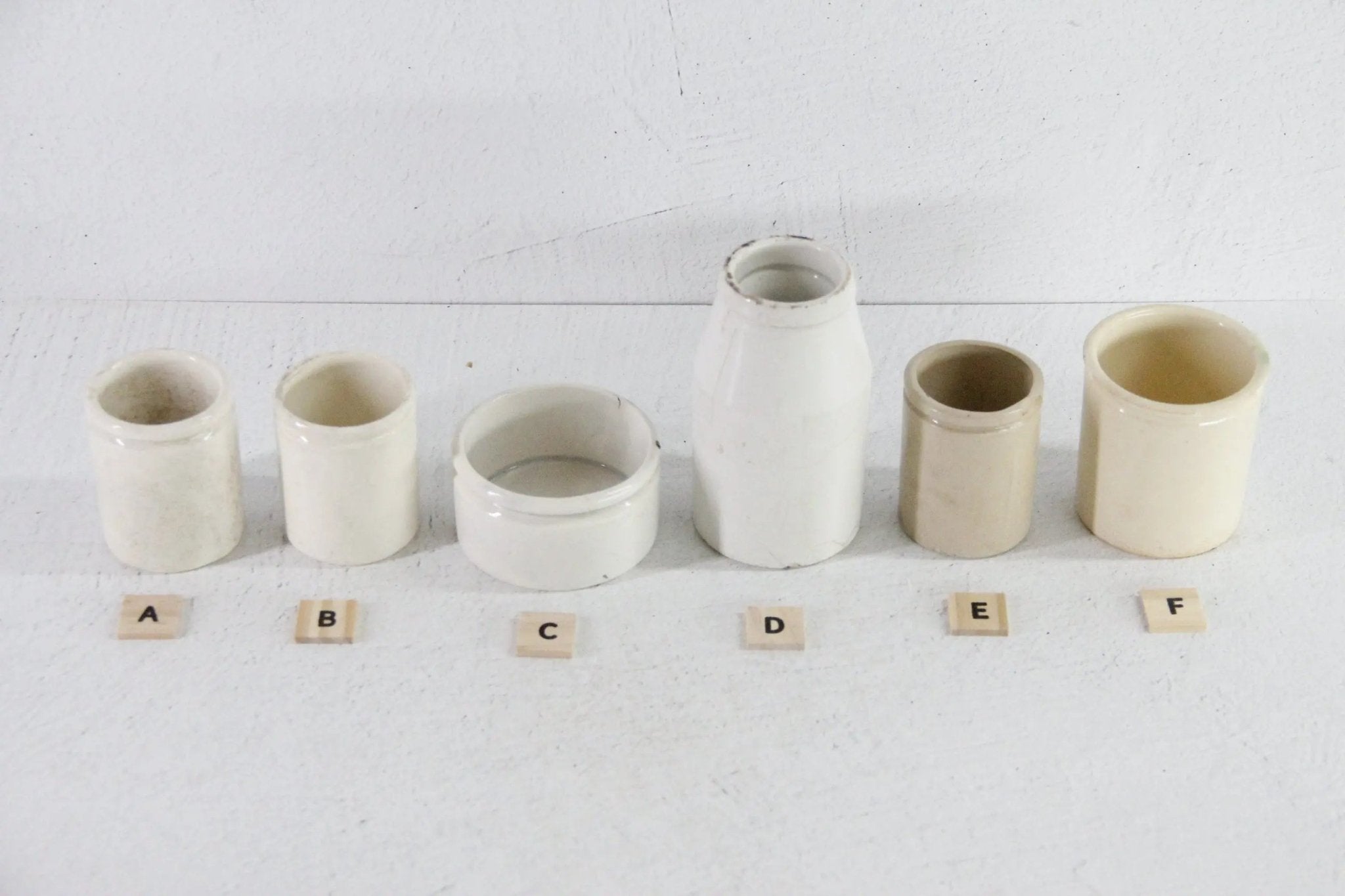 Antique Ironstone Pot | Assorted Stoneware Cream & Food Crock - Debra Hall Lifestyle