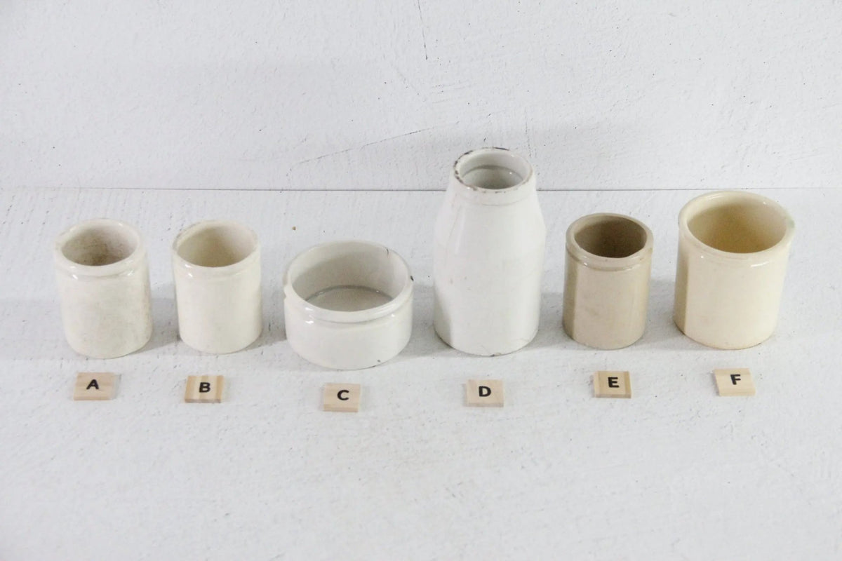 Antique Ironstone Pot | Assorted Stoneware Cream & Food Crock - Debra Hall Lifestyle