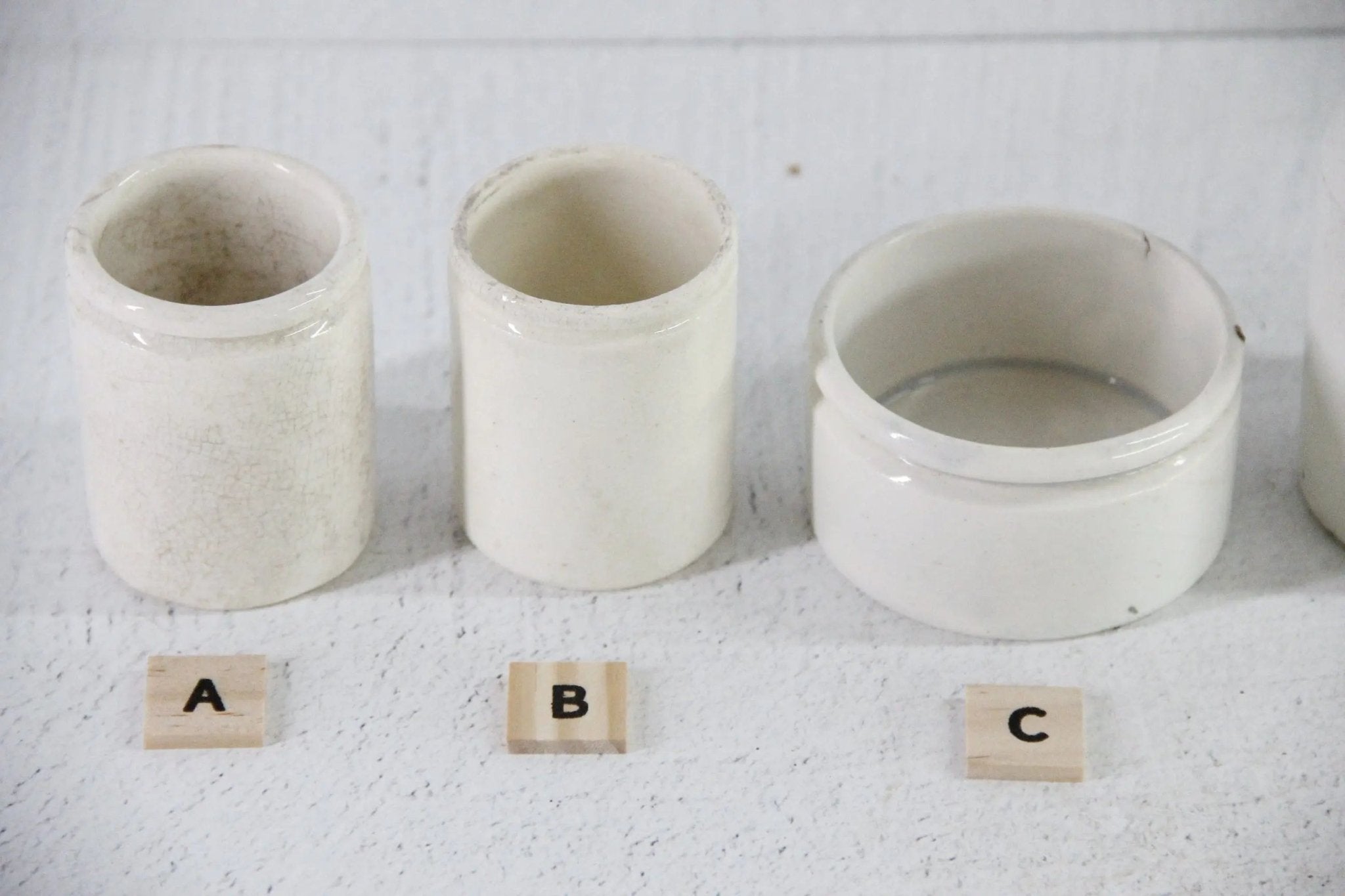 Antique Ironstone Pot | Assorted Stoneware Cream & Food Crock - Debra Hall Lifestyle