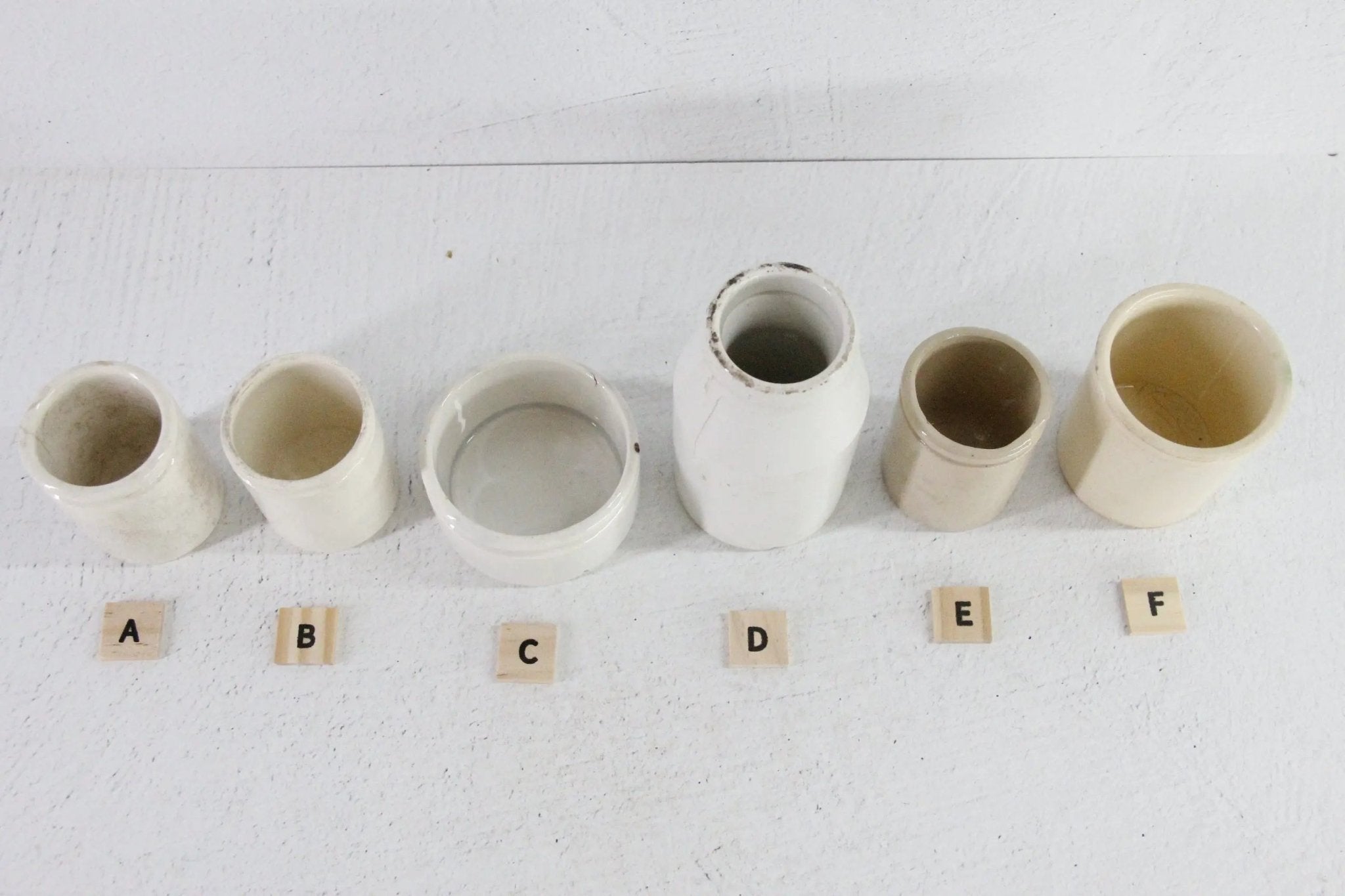 Antique Ironstone Pot | Assorted Stoneware Cream & Food Crock - Debra Hall Lifestyle