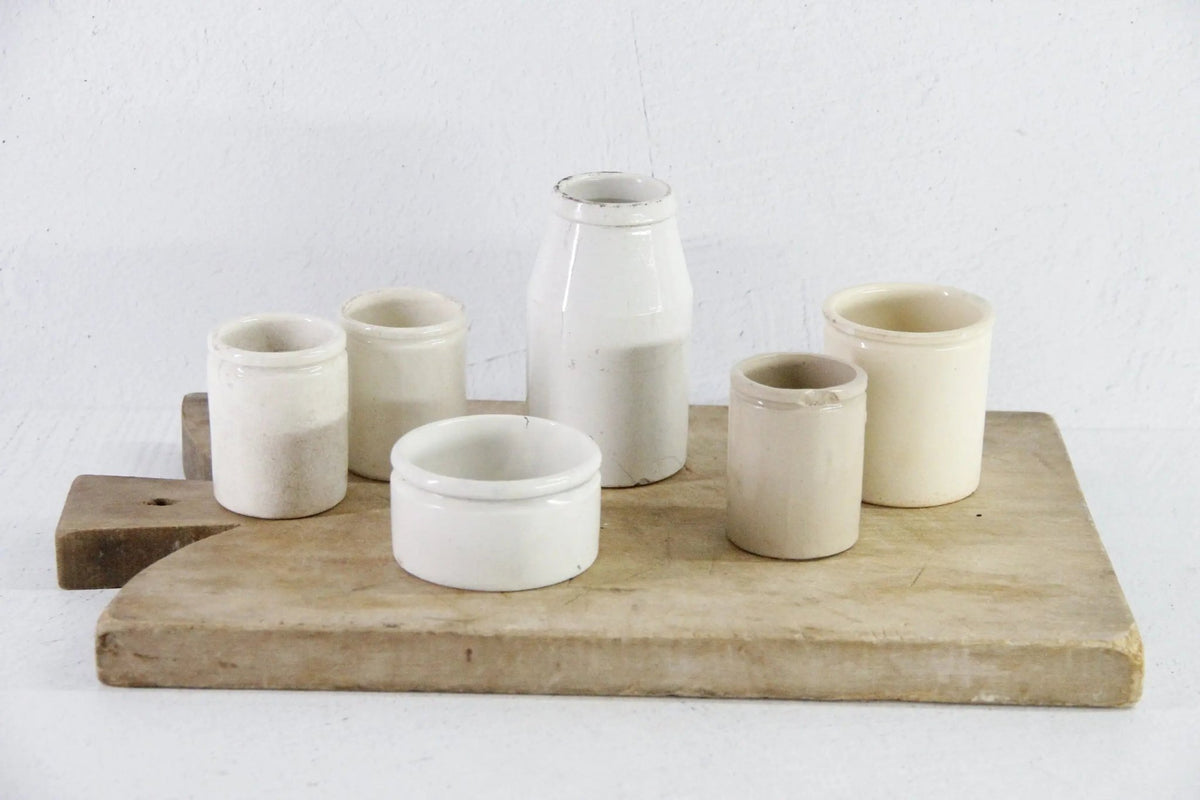 Antique Ironstone Pot | Assorted Stoneware Cream & Food Crock - Debra Hall Lifestyle