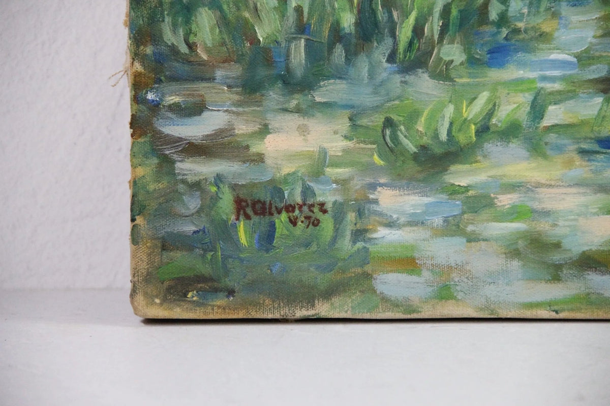 Antique Landscape Painting | Signed Oil Painting on Canvas - Debra Hall Lifestyle