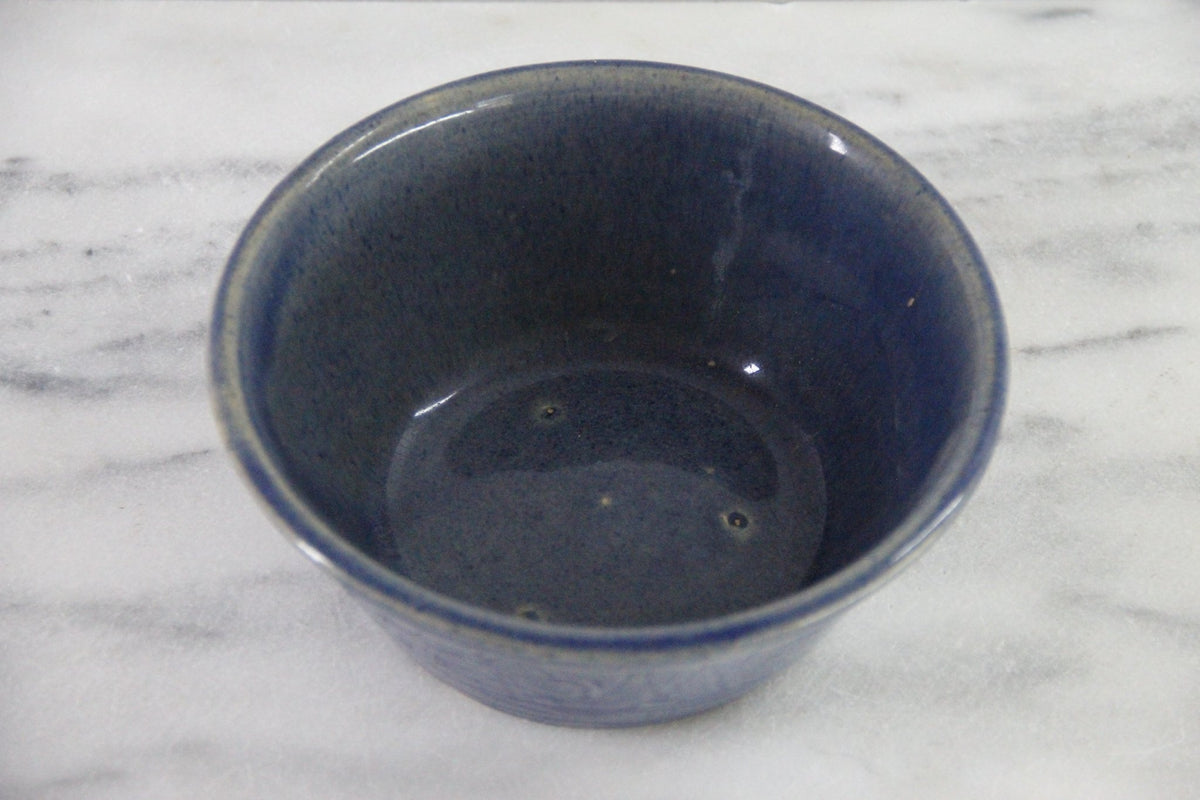Antique McCoy Pottery Bowl | Blue Windmill Nappy Bowl - Debra Hall Lifestyle