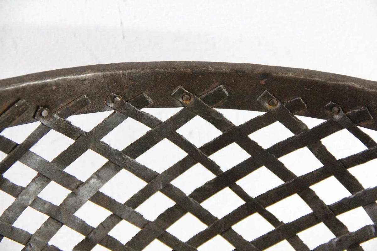 Antique Metal Bowl | Large Hand Made Iron Strip Fruit Bowl - Debra Hall Lifestyle