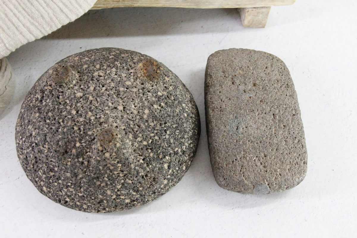 Antique Molcajete | Authentic Stone Basalt Mortar and Pestle - Debra Hall Lifestyle