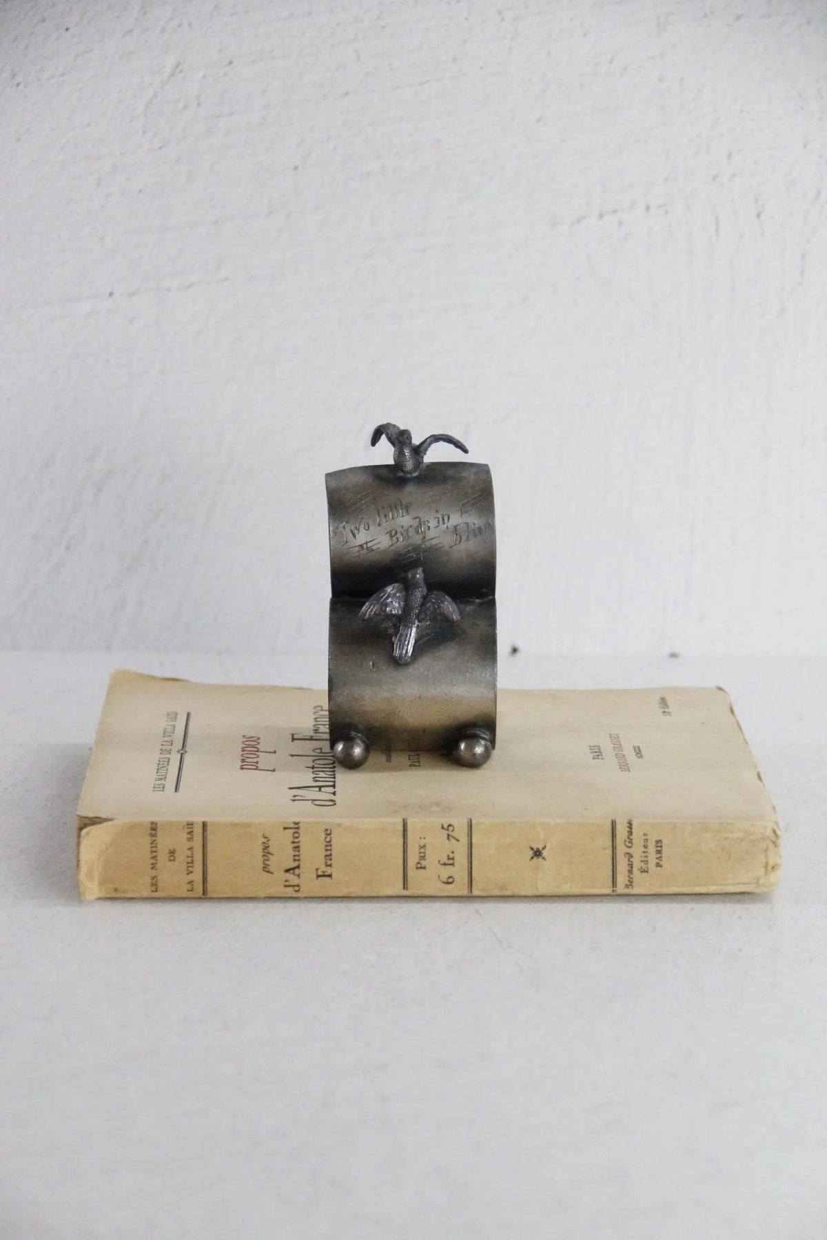 Antique Napkin Ring | Silver Plated with Figural Birds - Debra Hall Lifestyle