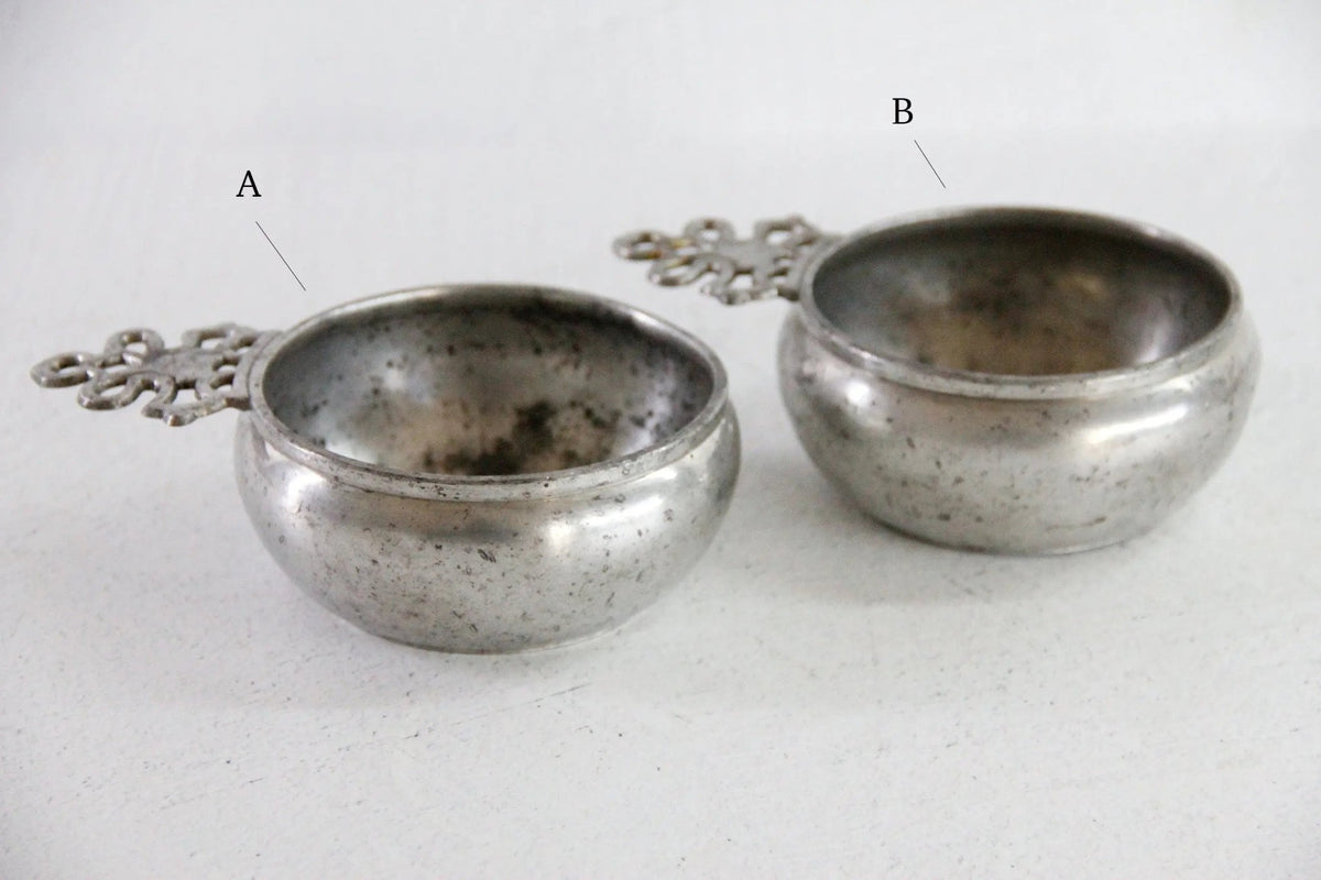Antique Pewter Porringer | Cornwall & Murphy Bowl Tastevin - Debra Hall Lifestyle