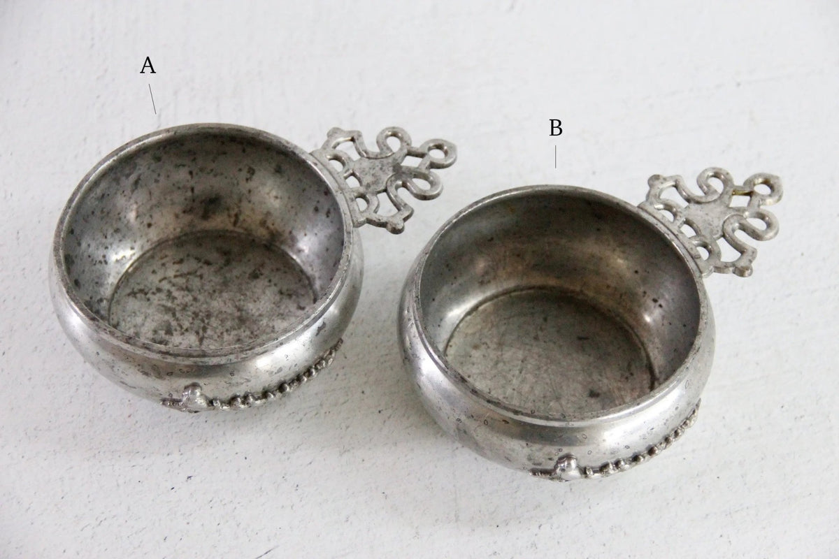 Antique Pewter Porringer | Cornwall & Murphy Bowl Tastevin - Debra Hall Lifestyle