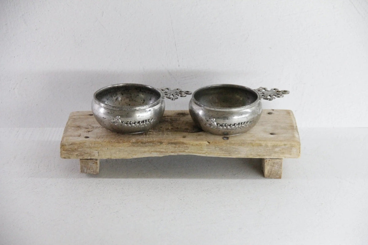 Antique Pewter Porringer | Cornwall & Murphy Bowl Tastevin - Debra Hall Lifestyle