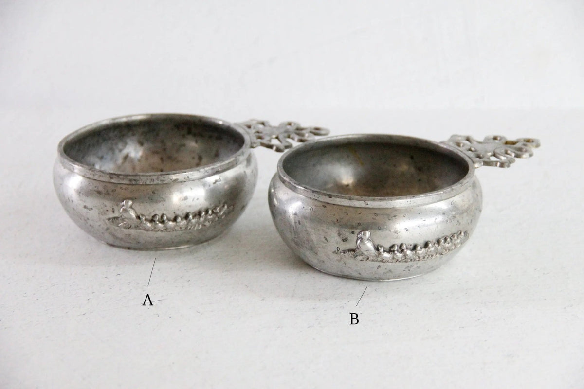 Antique Pewter Porringer | Cornwall & Murphy Bowl Tastevin - Debra Hall Lifestyle
