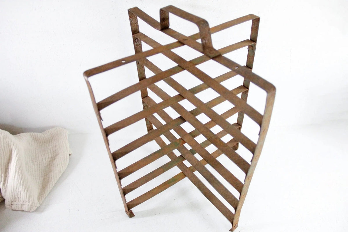 Antique Pie Cooling Rack French | Bakery Folding Iron Stand - Debra Hall Lifestyle