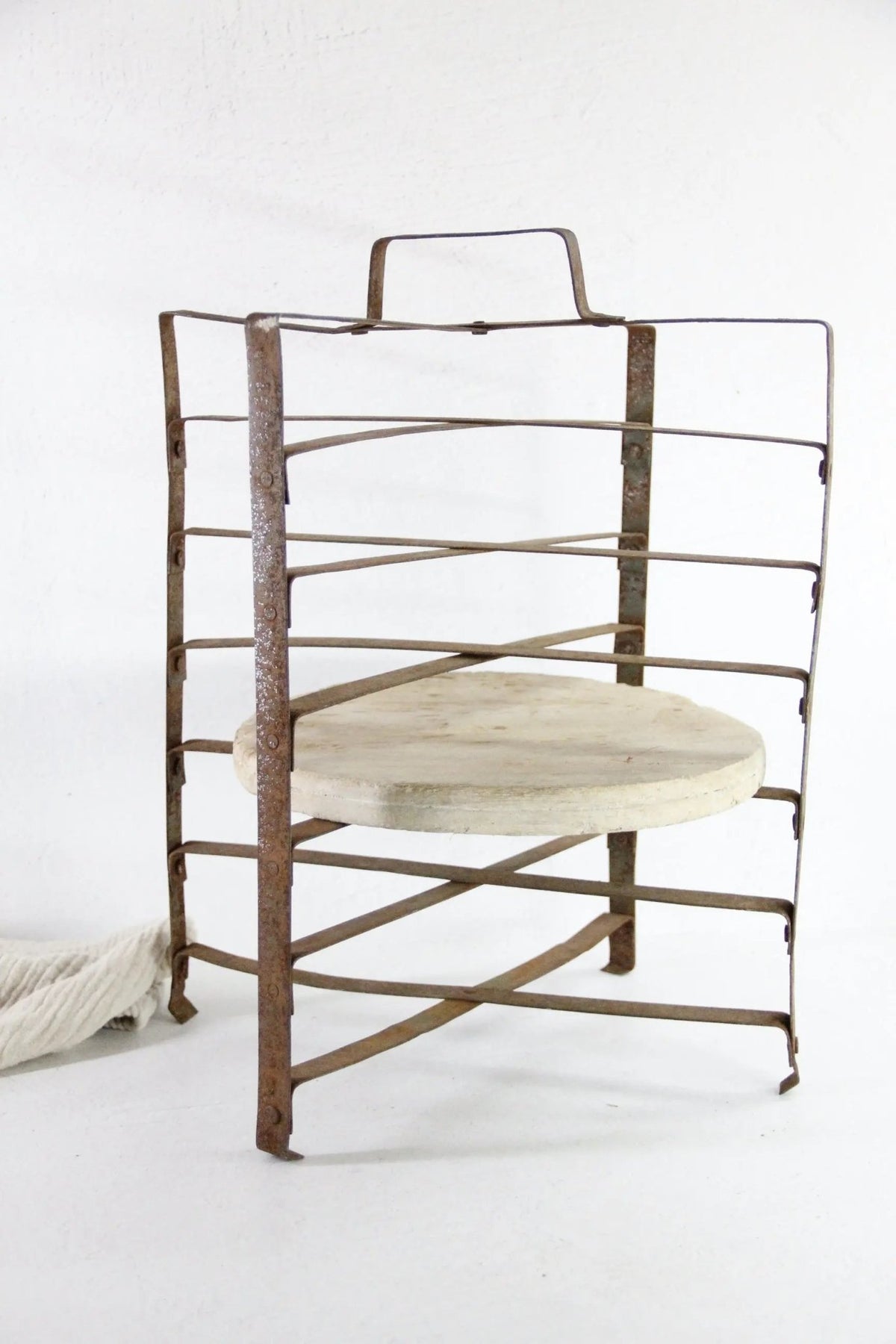 Antique Pie Cooling Rack French | Bakery Folding Iron Stand - Debra Hall Lifestyle