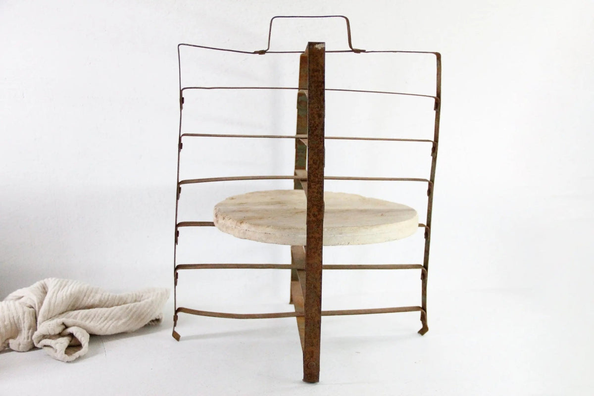 Antique Pie Cooling Rack French | Bakery Folding Iron Stand - Debra Hall Lifestyle