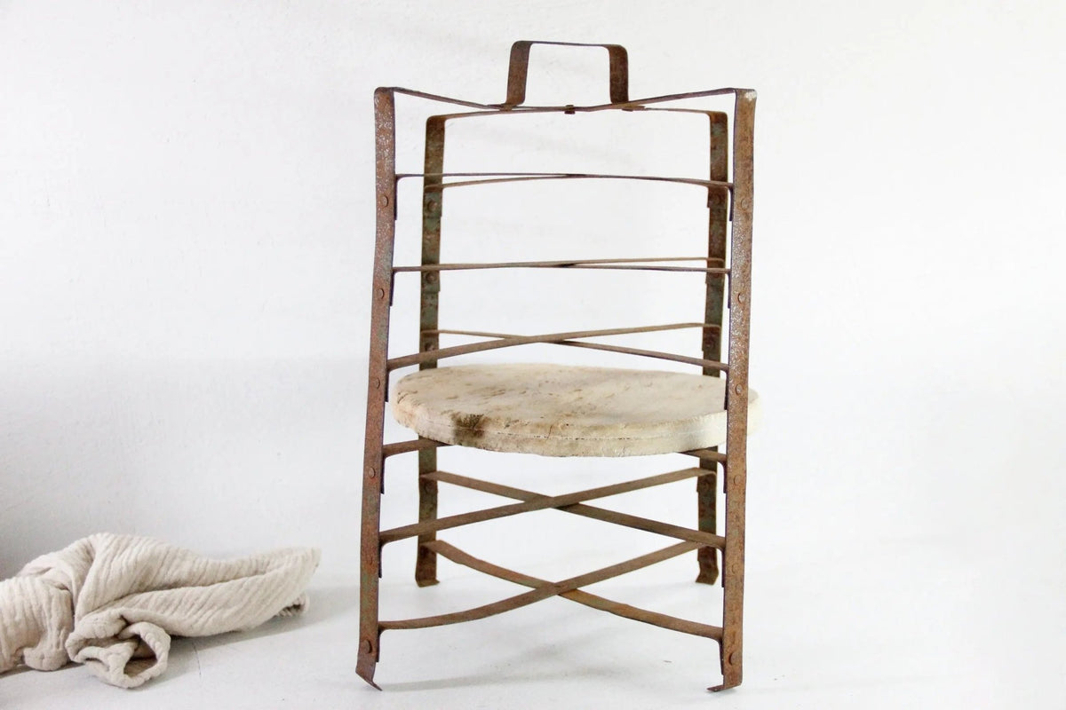 Antique Pie Cooling Rack French | Bakery Folding Iron Stand - Debra Hall Lifestyle