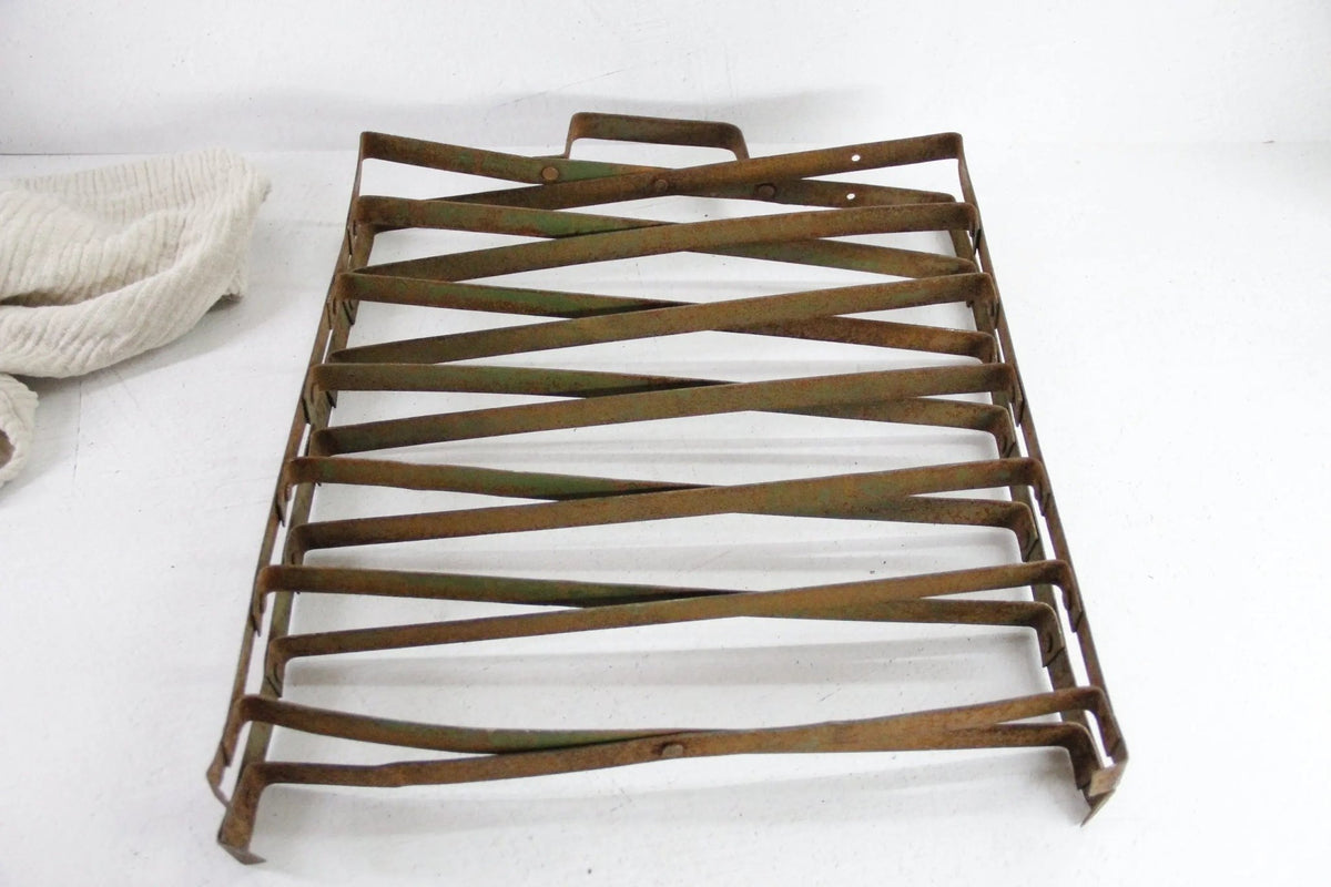Antique Pie Cooling Rack French | Bakery Folding Iron Stand - Debra Hall Lifestyle