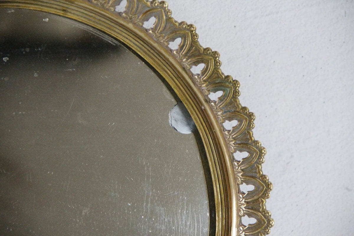 Antique Plateau Mirror French Neoclassical Brass 19th Century - Debra Hall Lifestyle