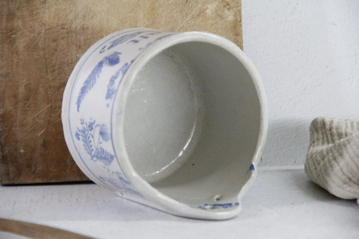 Antique Salt Crock | Stoneware Hanging Salt Box Cellar - Debra Hall Lifestyle