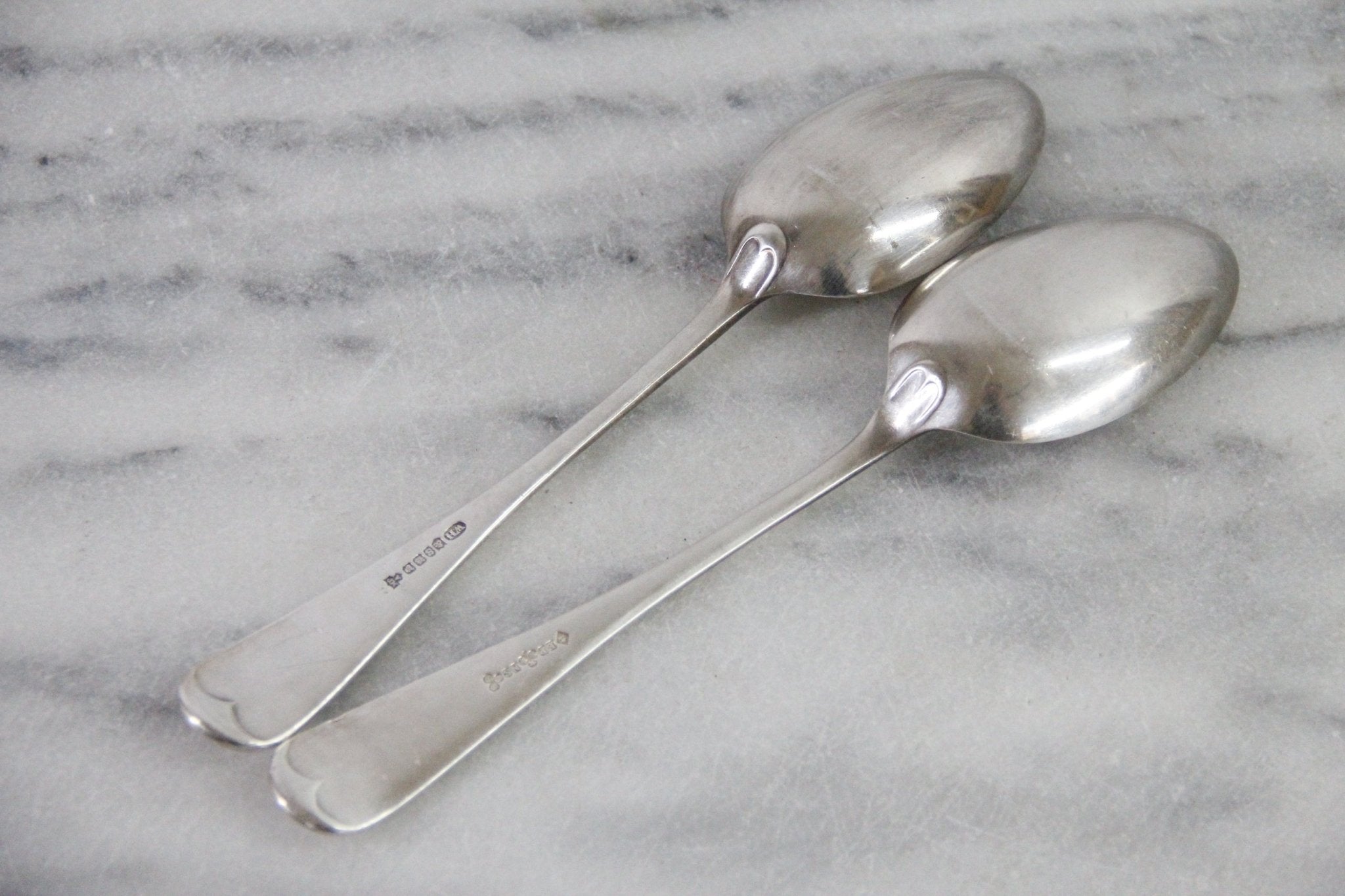 Antique Serving Spoon | Old English Monogram Set of 2 - Debra Hall Lifestyle