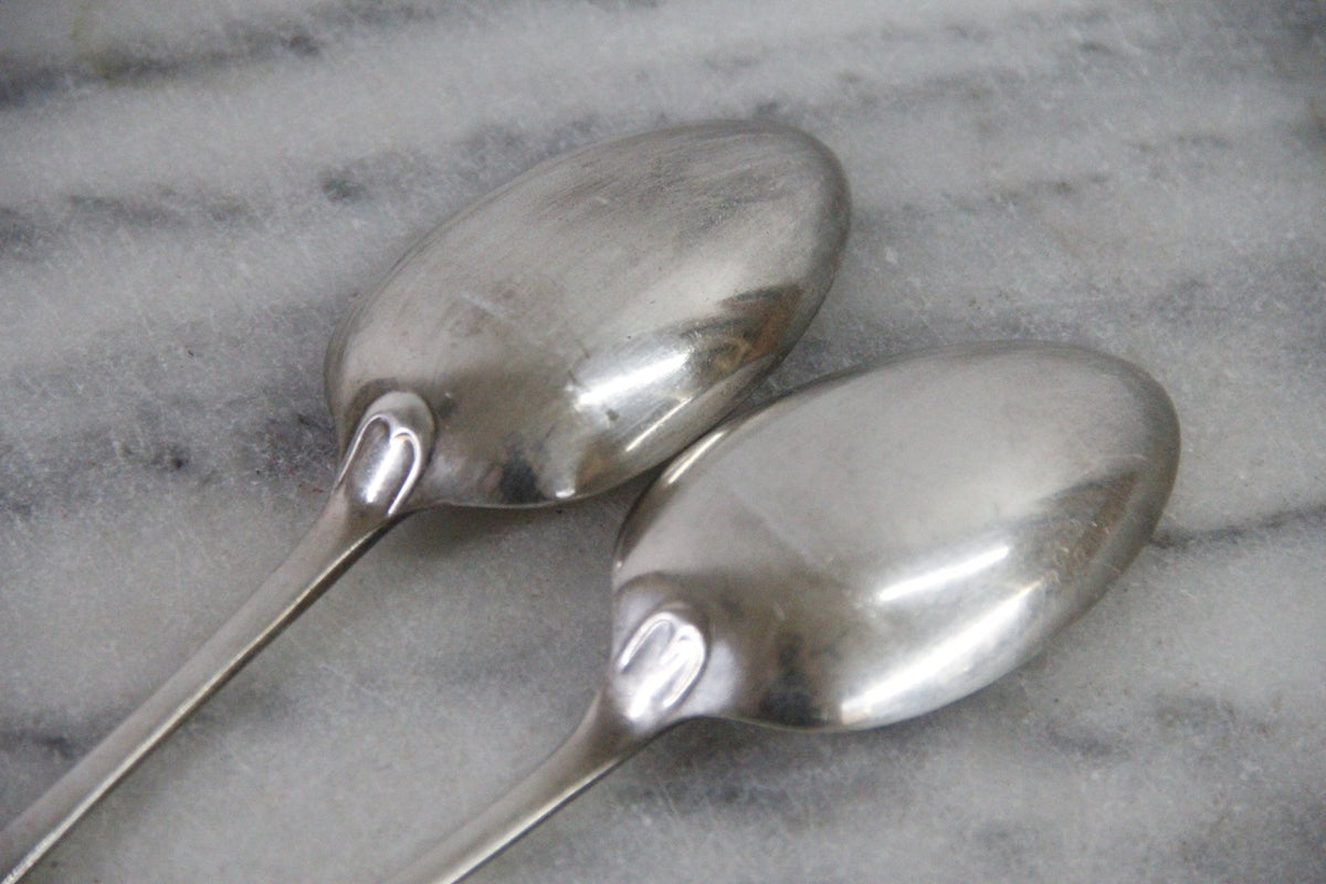 Antique Serving Spoon | Old English Monogram Set of 2 - Debra Hall Lifestyle