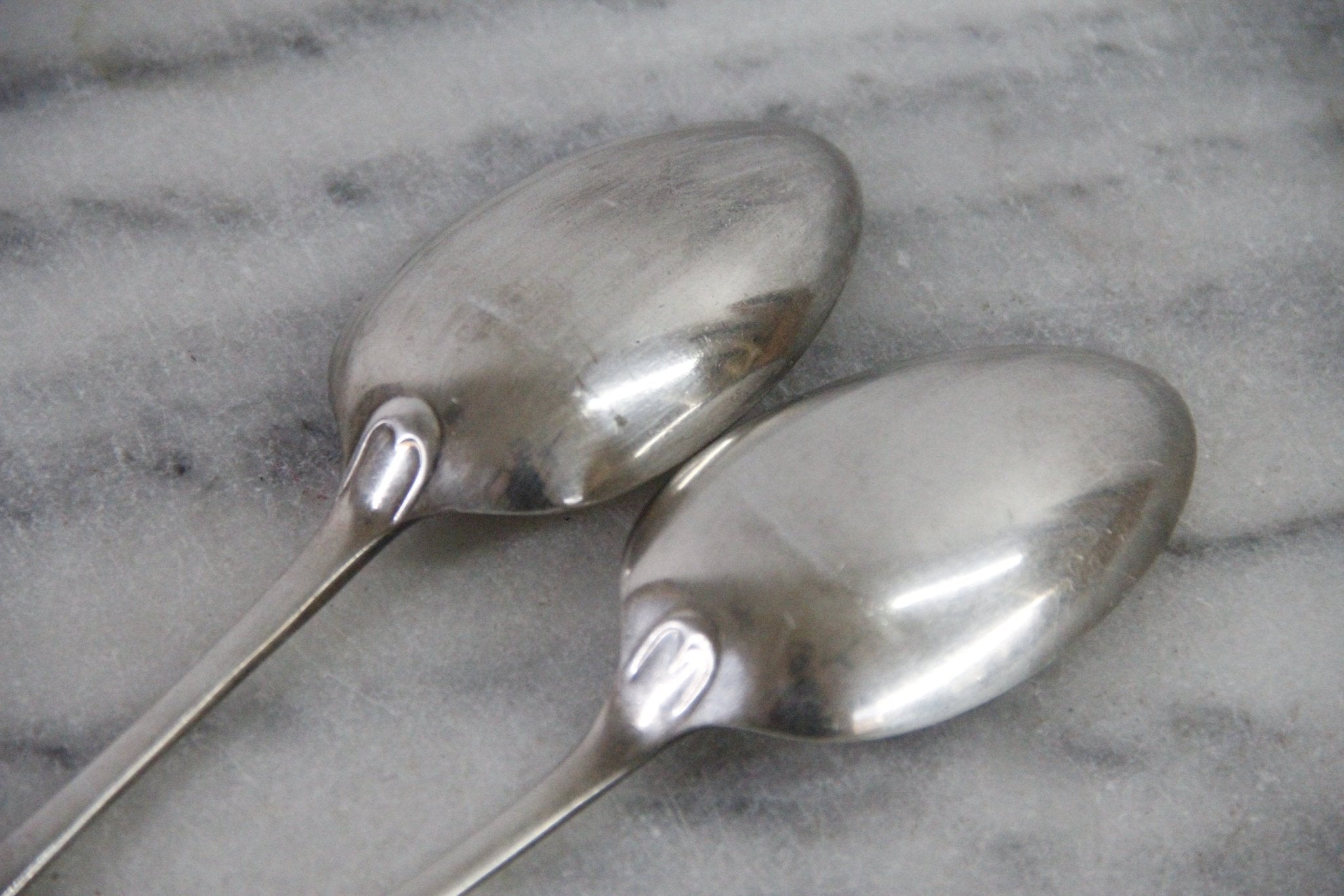 Antique Serving Spoon | Old English Monogram Set of 2 - Debra Hall Lifestyle