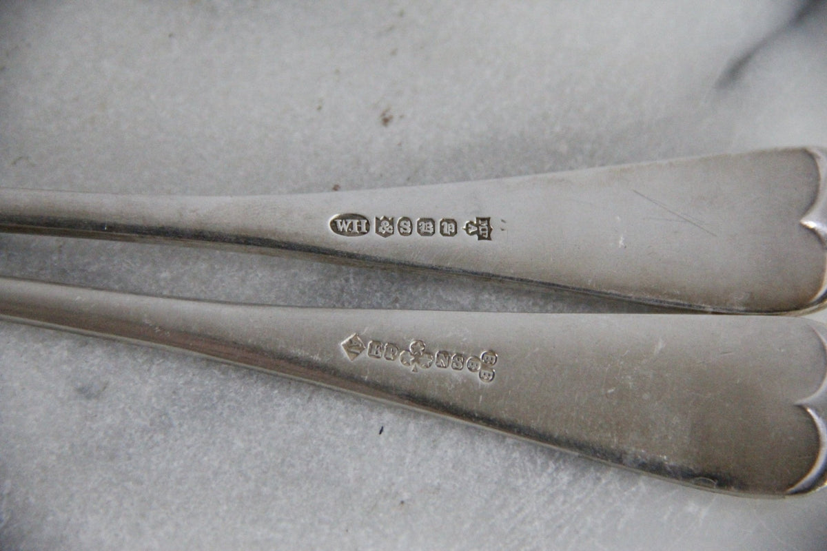 Antique Serving Spoon | Old English Monogram Set of 2 - Debra Hall Lifestyle