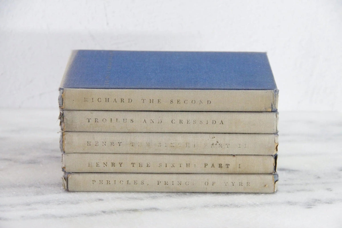 Antique Shakespear Book Set Yale University 5 Volumes - Debra Hall Lifestyle