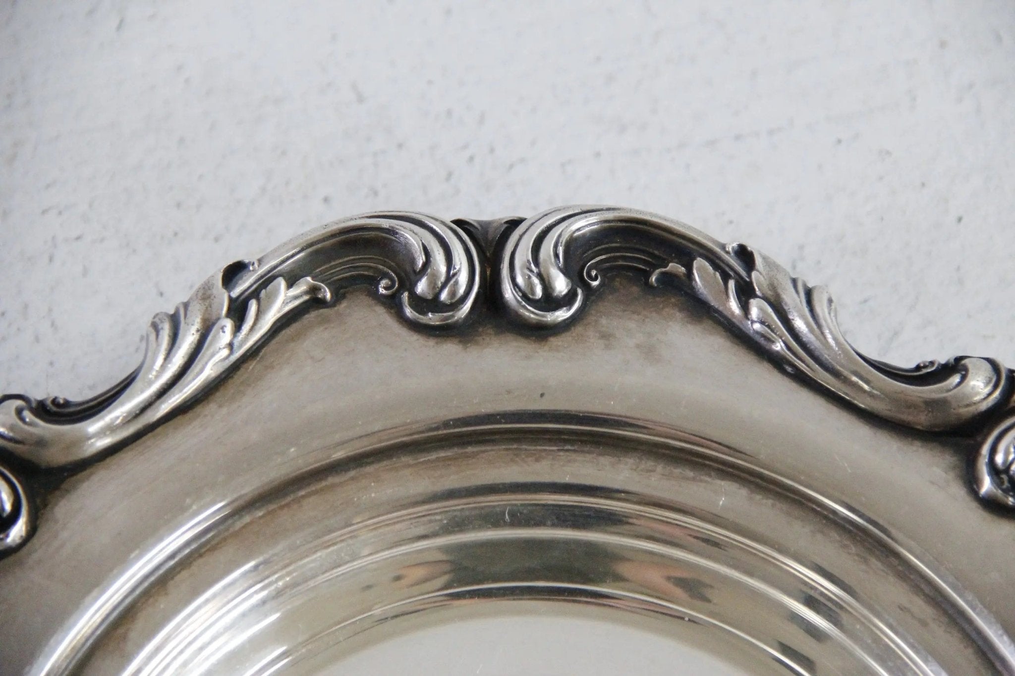 Antique Silver Bon Bon Dish | WSB 9" Tray Magnum Coaster - Debra Hall Lifestyle