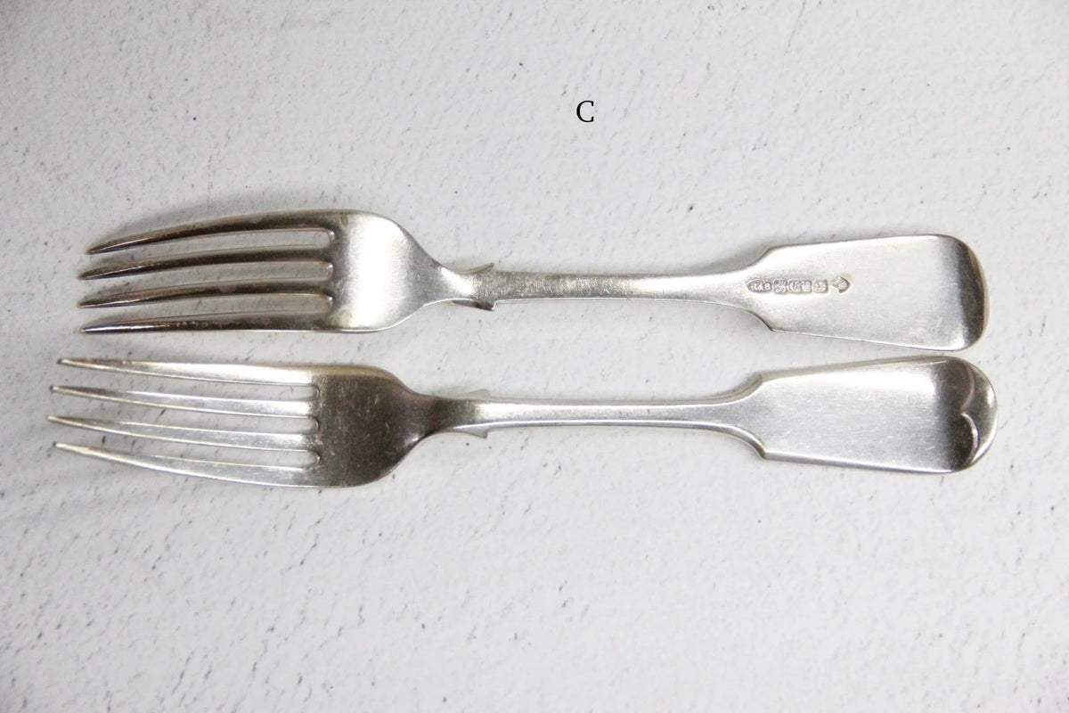Antique Silver Dinner Fork | Fiddleback Style Assorted - Debra Hall Lifestyle