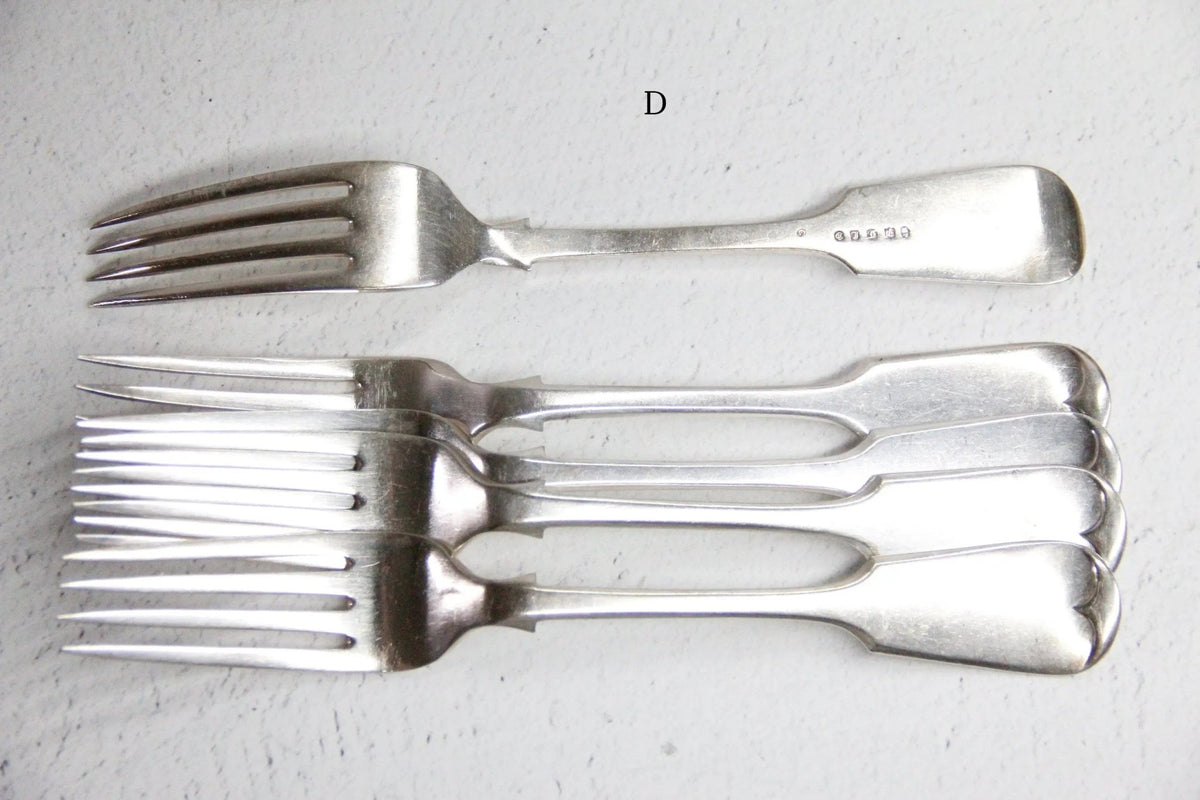 Antique Silver Dinner Fork | Fiddleback Style Assorted - Debra Hall Lifestyle
