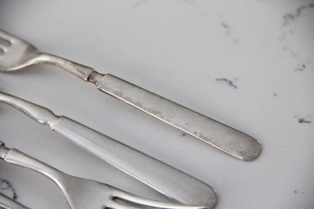 Antique Silver Flatware | Dinner Forks Set of 8 Pieces - Debra Hall Lifestyle