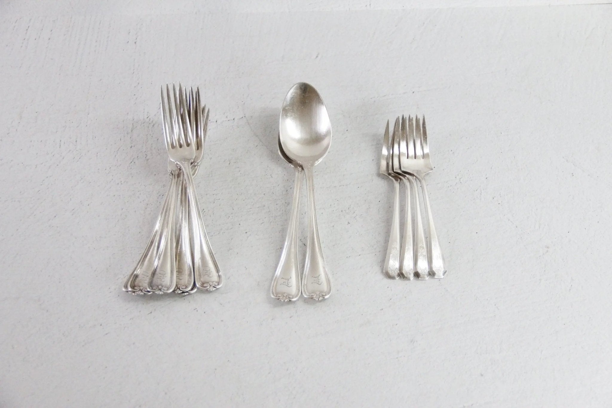 Antique Silver Flatware Set | 1847 Rogers Bros. Silverware - Debra Hall Lifestyle