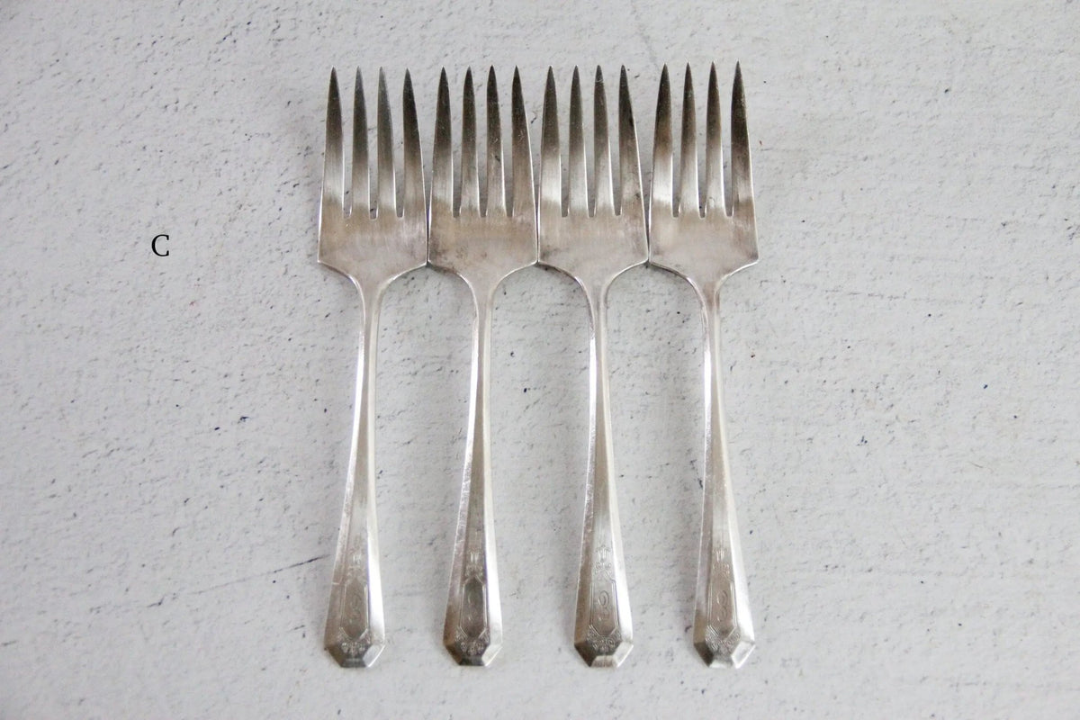 Antique Silver Flatware Set | 1847 Rogers Bros. Silverware - Debra Hall Lifestyle