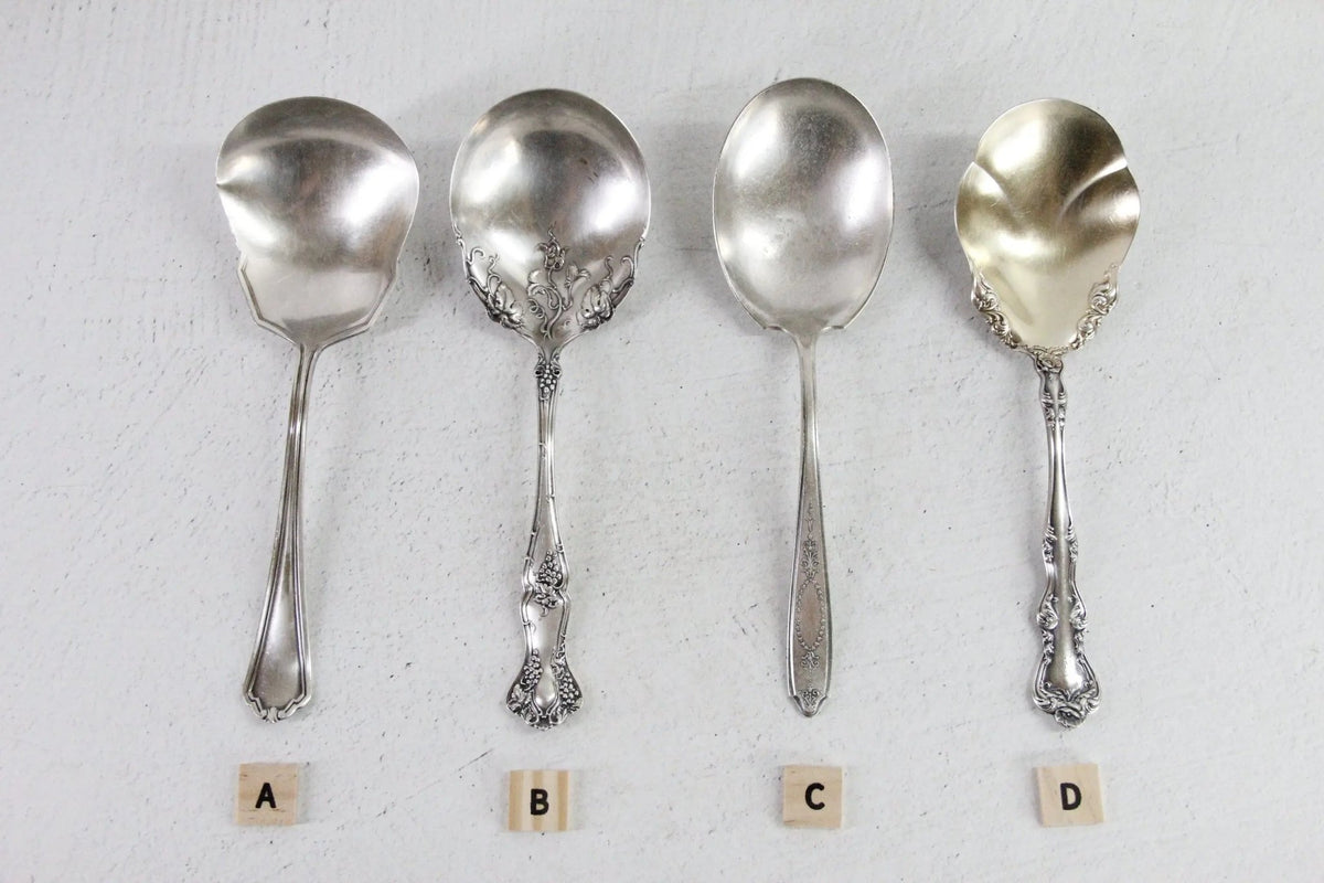 Antique Silver Serving Spoon Assorted Large Berry/Casserole - Debra Hall Lifestyle