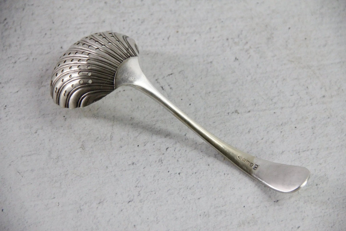 Antique Silver Sugar Sifter Spoon | English Serving Piece - Debra Hall Lifestyle