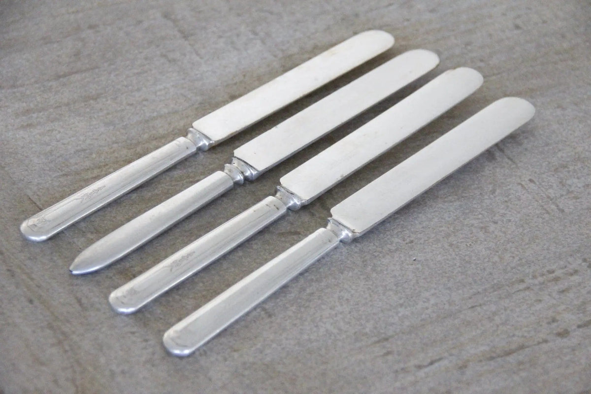 Antique Silverware Set | Blunt Table Knife 4 Pcs - Debra Hall Lifestyle