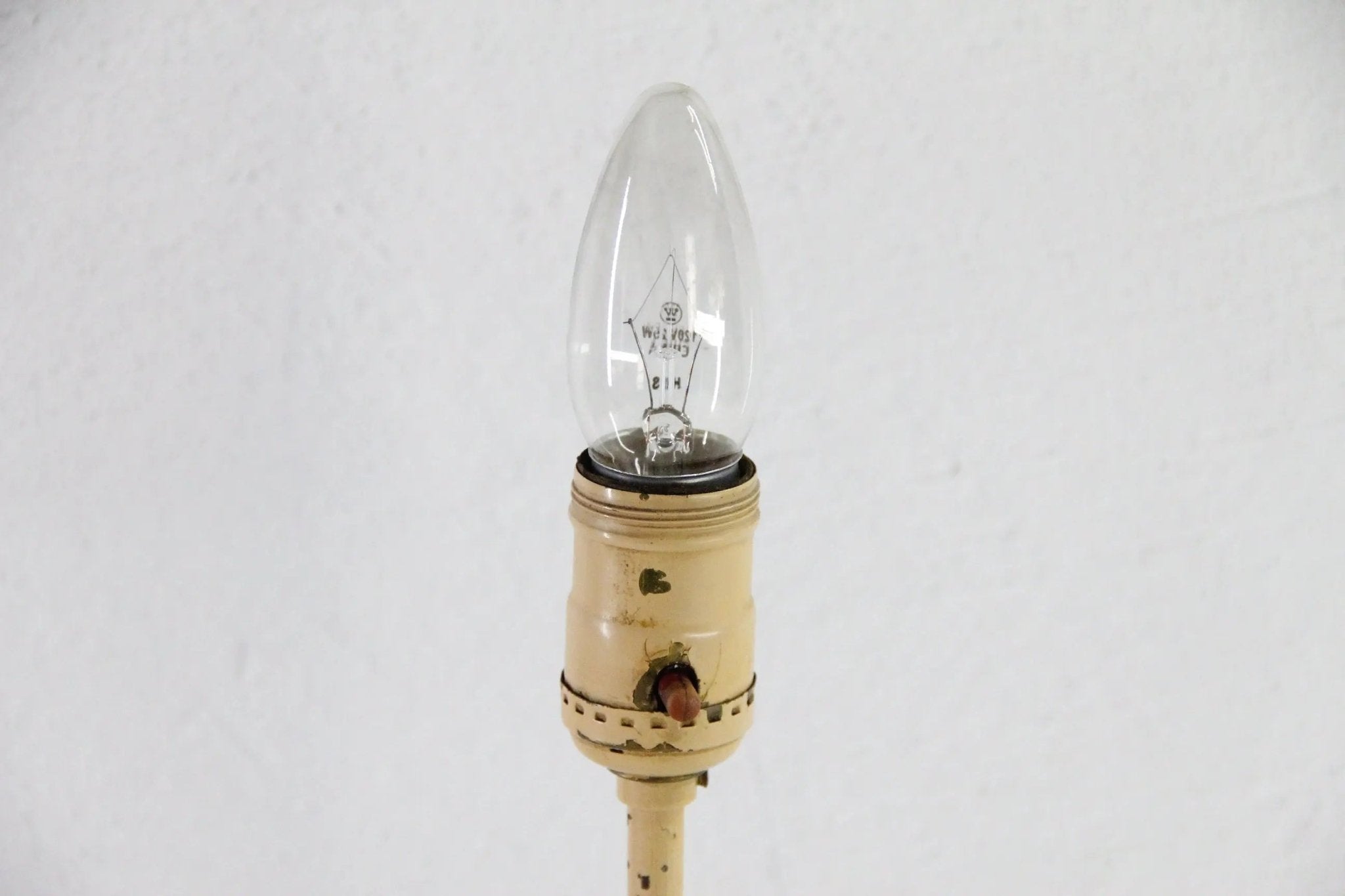 Antique Spelter Lamp Art Deco Painted Figural Signed - Debra Hall Lifestyle