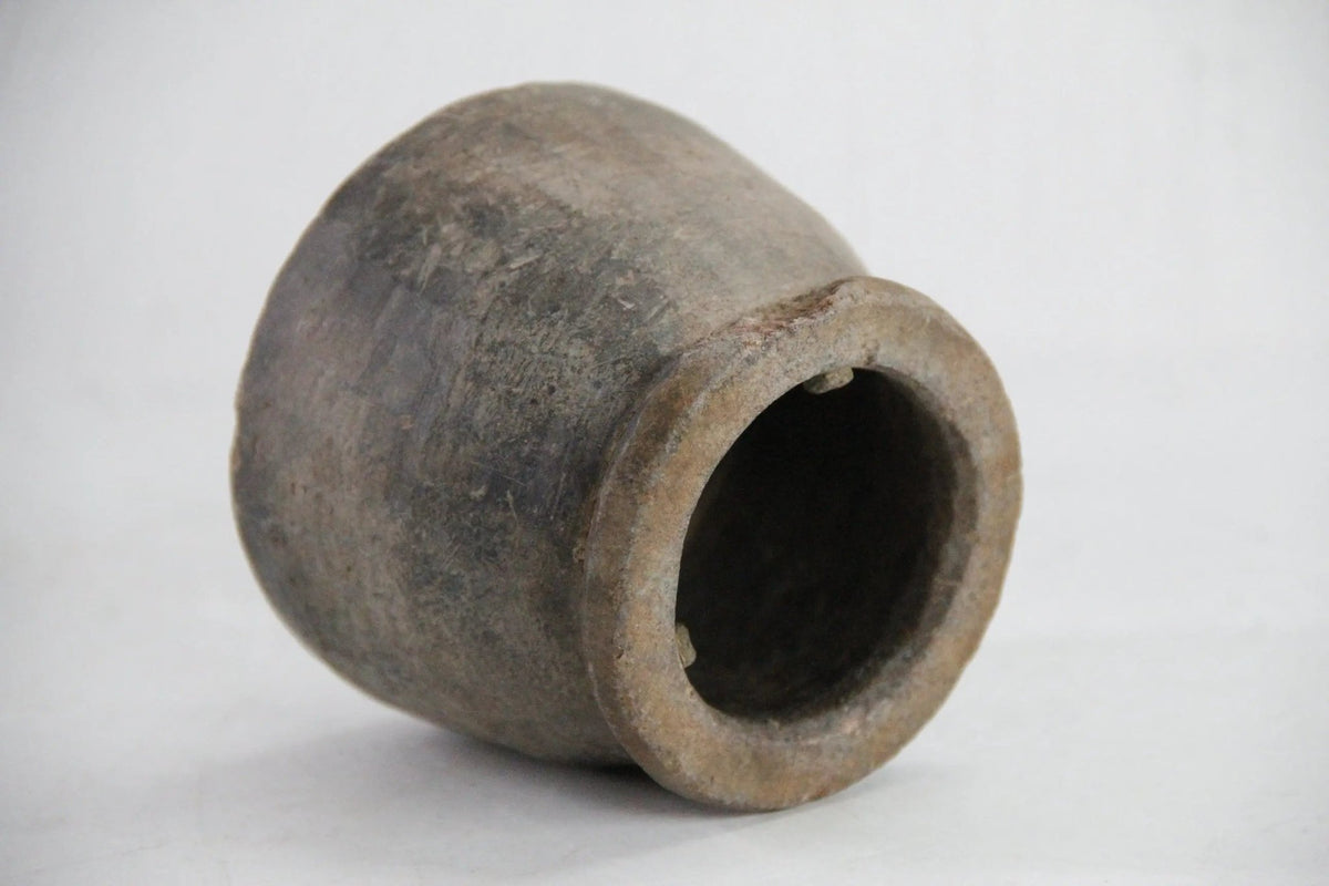 Antique Stone Pot | Small Carved Soapstone Cook Vessel - Debra Hall Lifestyle