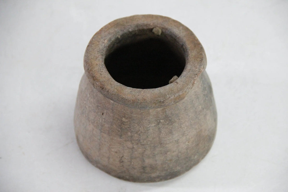 Antique Stone Pot | Small Carved Soapstone Cook Vessel - Debra Hall Lifestyle