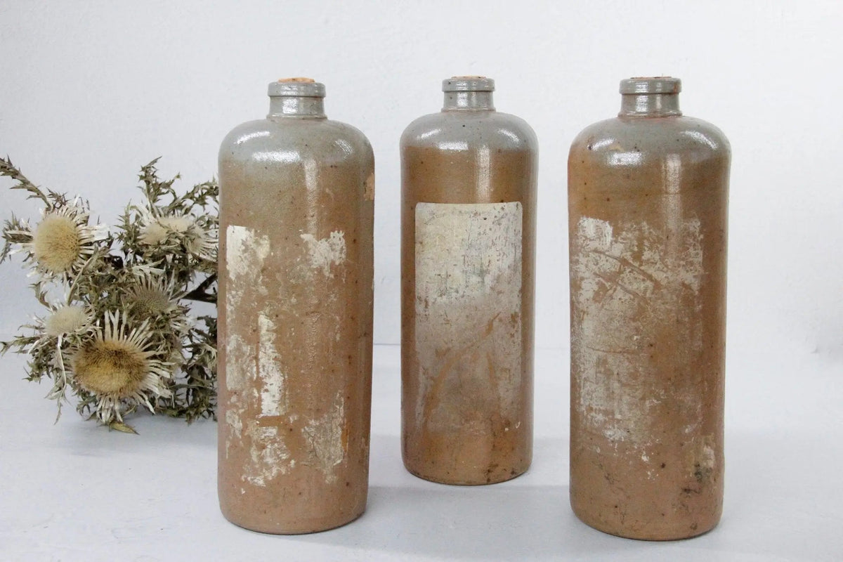 Antique Stoneware Bottle | Extra Large Netherlands Vessel - Debra Hall Lifestyle