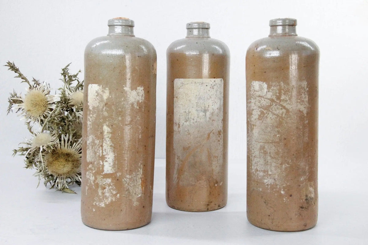 Antique Stoneware Bottle | Extra Large Netherlands Vessel - Debra Hall Lifestyle
