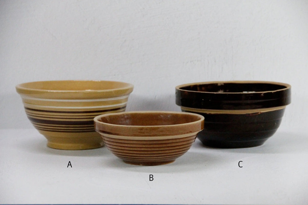 Antique Stoneware Bowl | Kitchen Mixing Bowl Assorted - Debra Hall Lifestyle